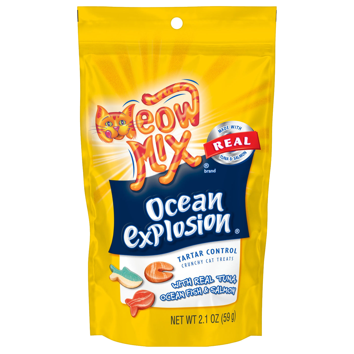 Meow Mix Ocean Explosion Tartar Control Cat Treat Pouch 2.1 oz