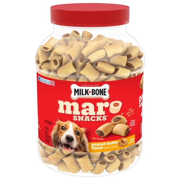 Milk-Bone MaroSnacks Peanut Butter Flavor Dog Treats With Bone Marrow, 40 oz