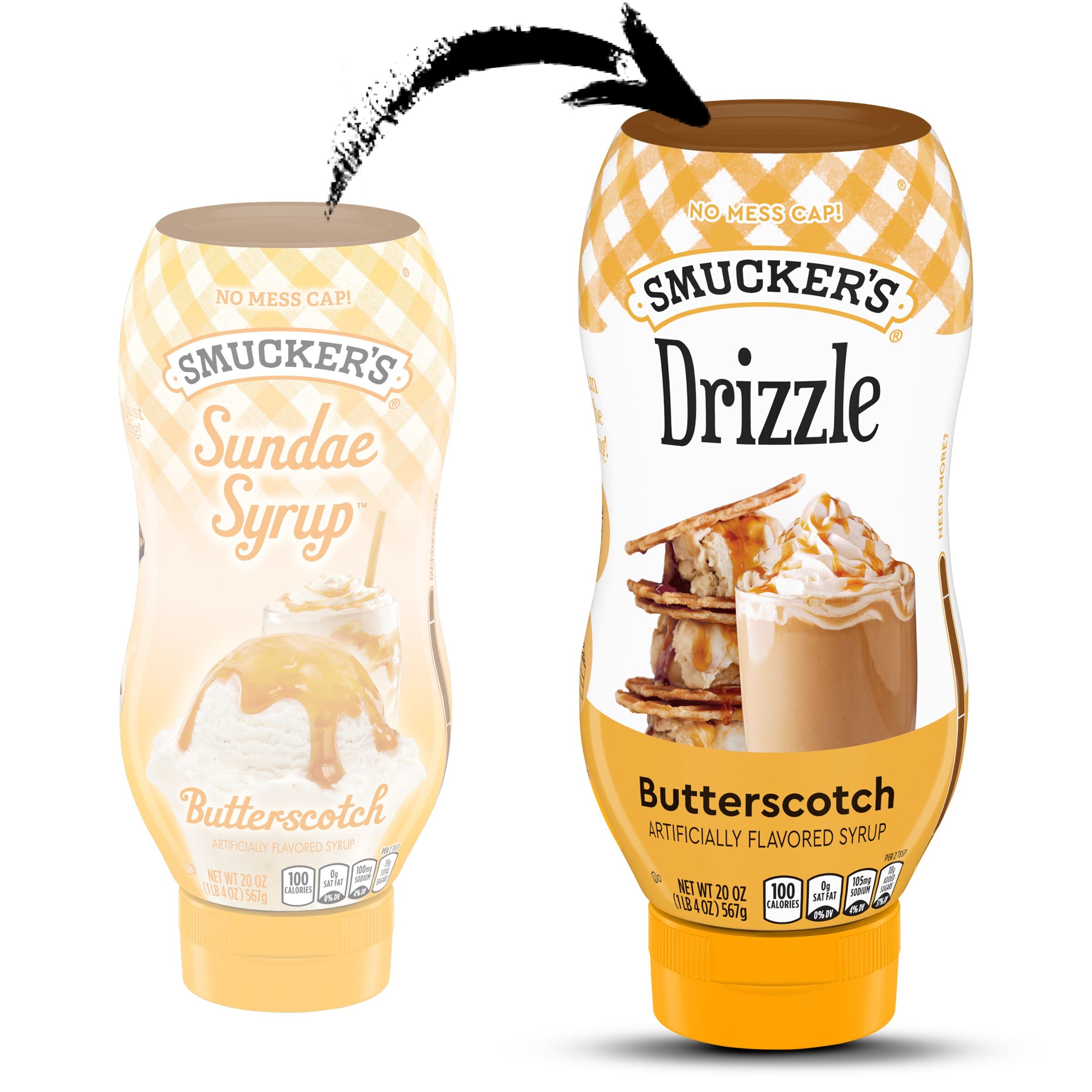 Smucker’s Drizzle Caramel Flavored Syrup, 20 Oz. Squeeze Bottle