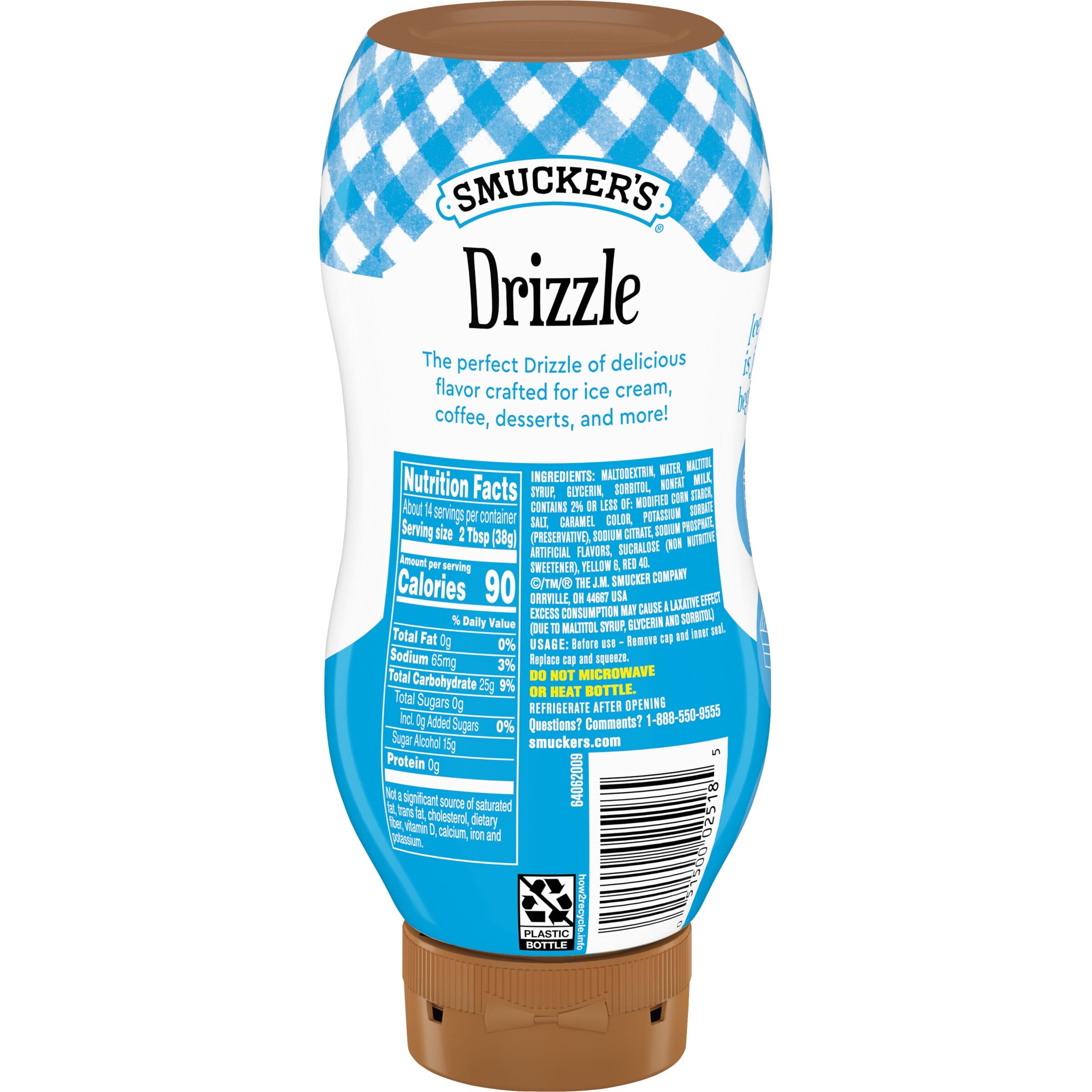 Smucker's Drizzle Sugar Free Caramel Flavored Syrup, 19.25 oz