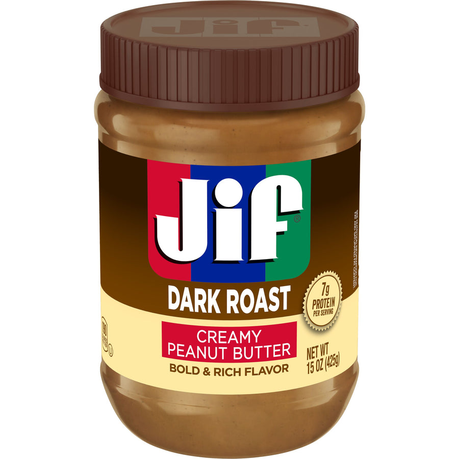 Jif Dark Roast Creamy Peanut Butter, 15 Oz. Jar