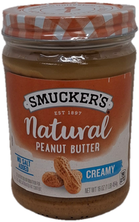 Smucker's Natural Creamy No Salt Added Peanut Butter, 16 oz