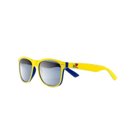 I Heart Cafe Bustelo Yellow and Blue Sunglasses, One Size, Front