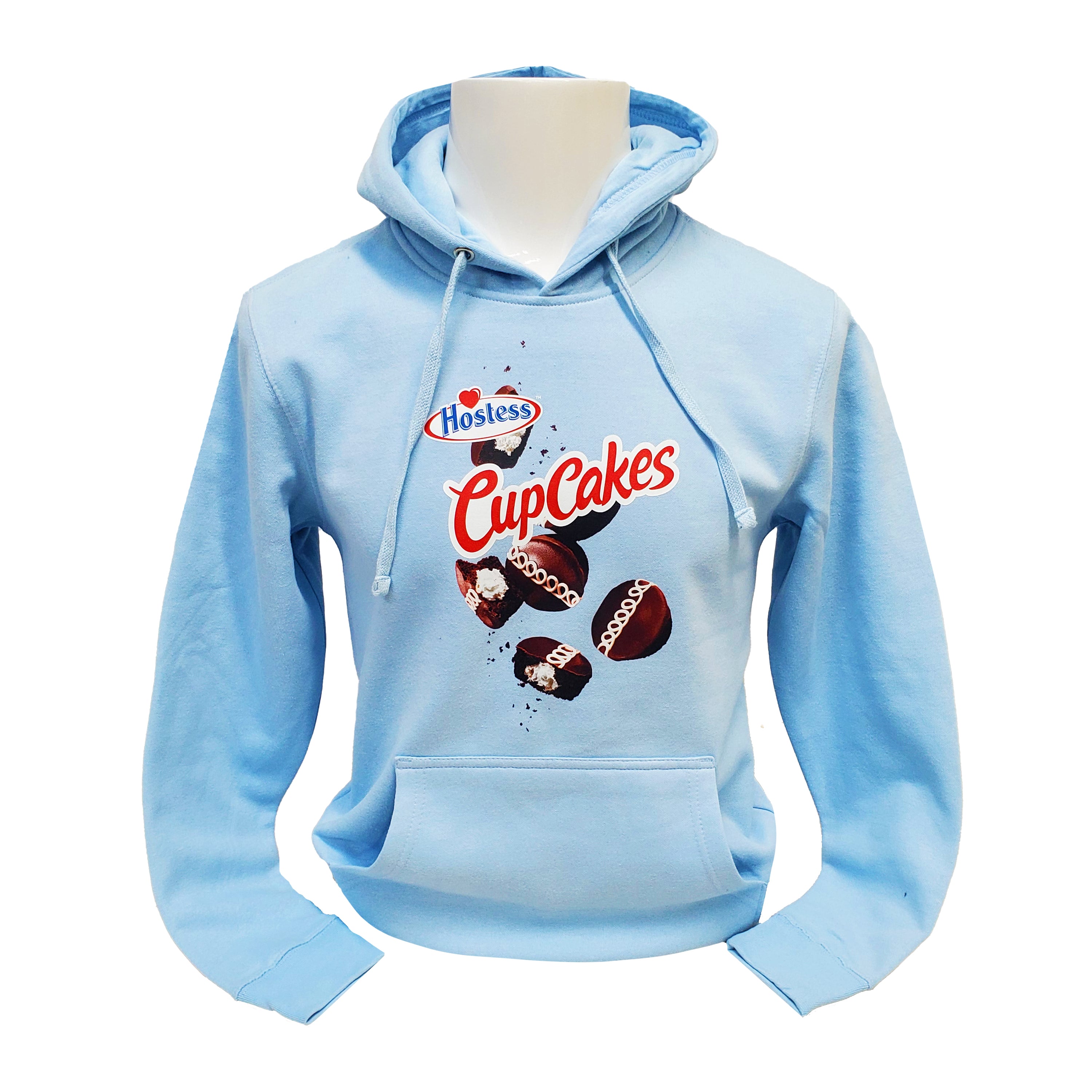 CupCakes Adult Hoodie, Light Blue, Front