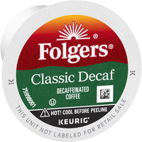 Folgers Classic Decaf Medium Roast Coffee, K-Cup Pods, 10 count, K-Cup Pod