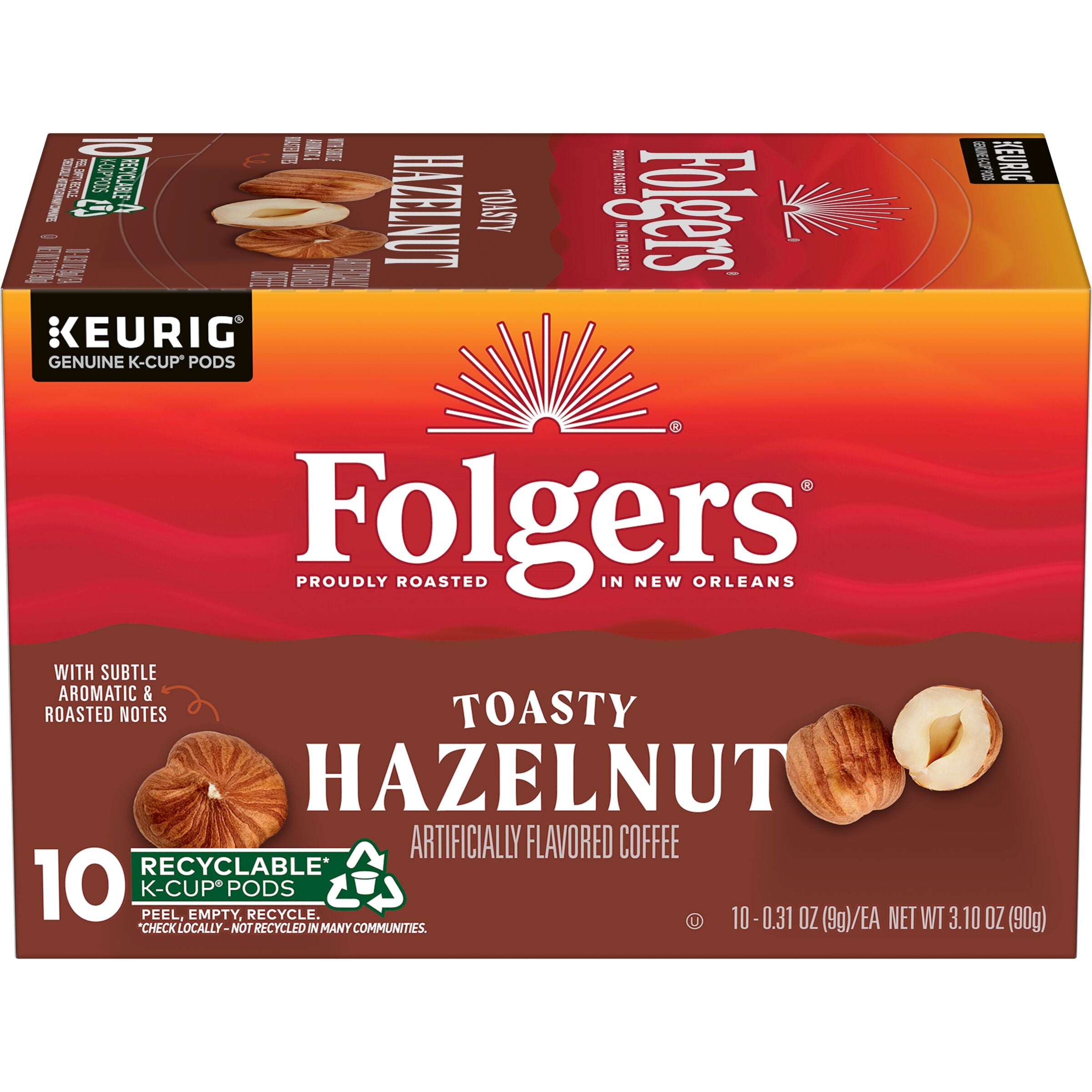 Folgers Toasty Hazelnut Flavored Coffee, K-Cup Pods · The J.M.