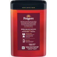 Folgers 1850 Trailblazer Medium-Dark Roast Coffee, Recyclable Canister, 12 oz, Back