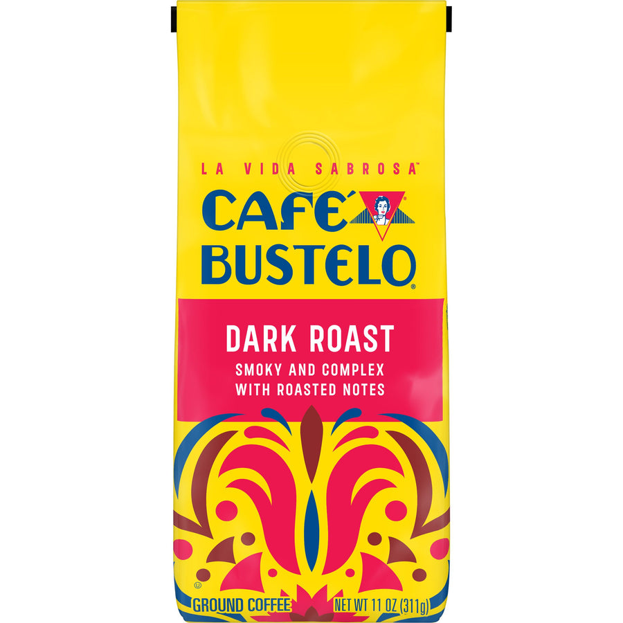 Café Bustelo Dark Roast Ground Coffee, 11 oz, Front of Pack