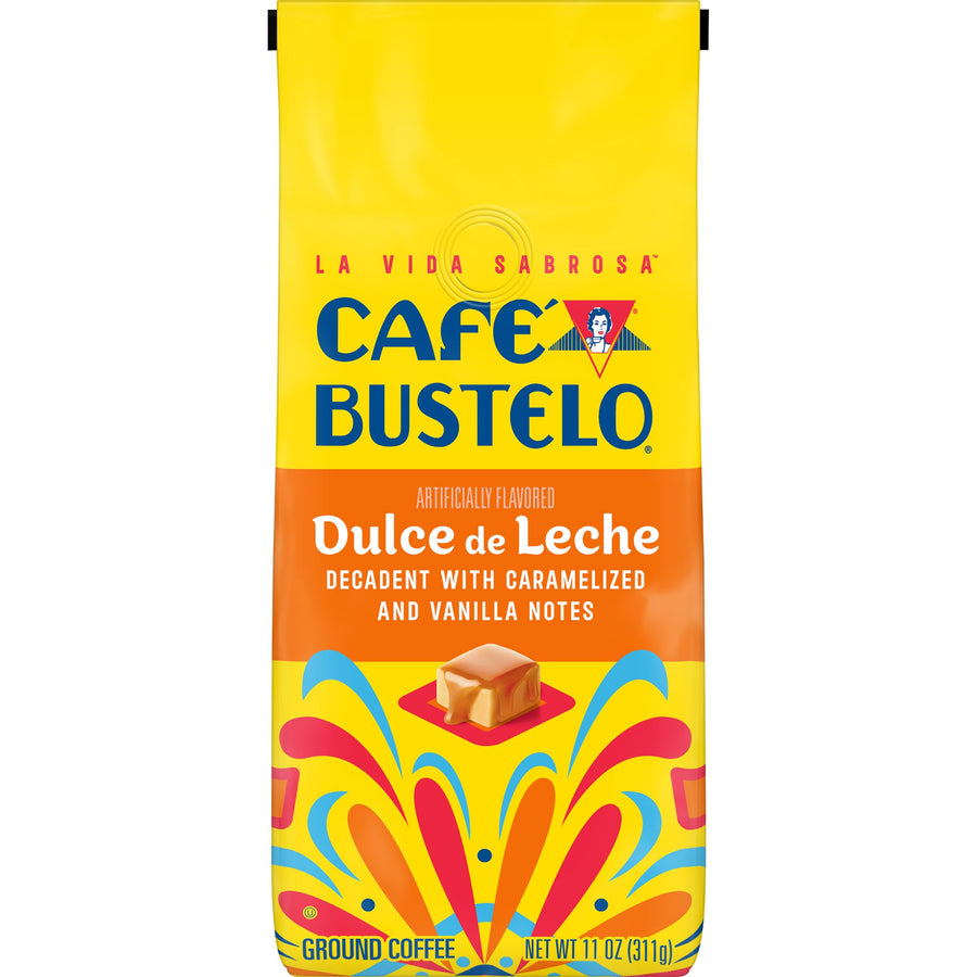 Café Bustelo Dulce de Leche Artificially Flavored Ground Coffee, 11 oz, Front