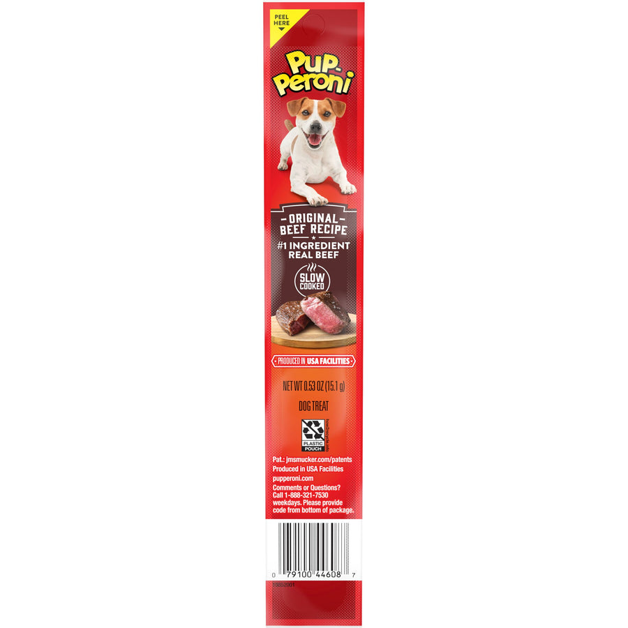 Pup-Peroni Single Dog Treat Stick, Original Beef Recipe, 0.53 oz, Front