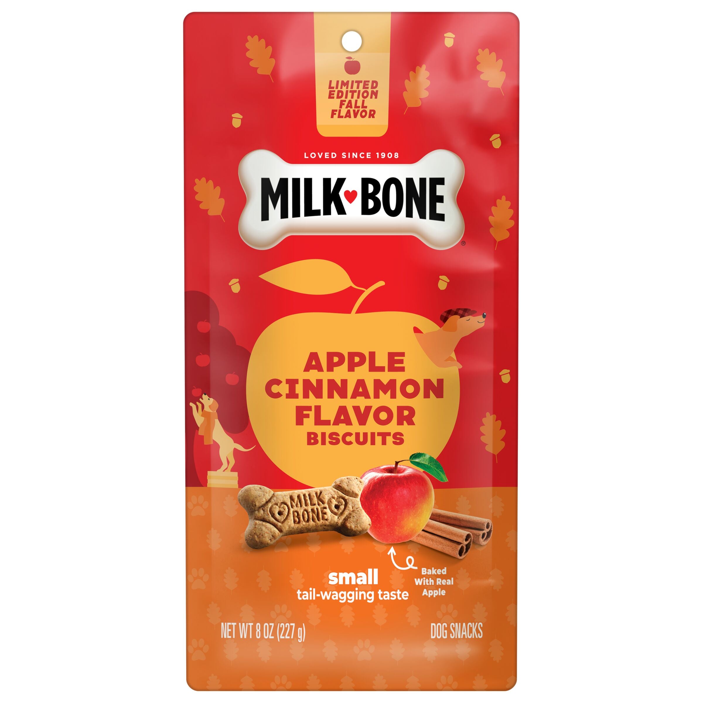 Milk-Bone Apple Cinnamon Flavor Biscuits, Small Dog Treats, 8 oz