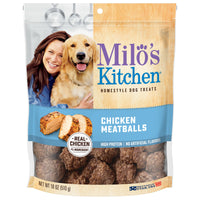 Milo's Kitchen Chicken Meatballs Dog Treats, 18 oz, Front