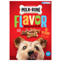 Milk-Bone Flavor Snacks Dog Biscuits, Flavored Crunchy Dog Treats, 24 oz, Front of Pack, Small Bones