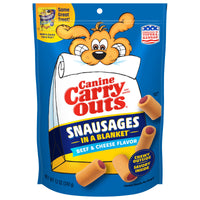 Canine Carry Outs Snausages in a Blanket Chewy Dog Treats, Beef & Cheese Flavor