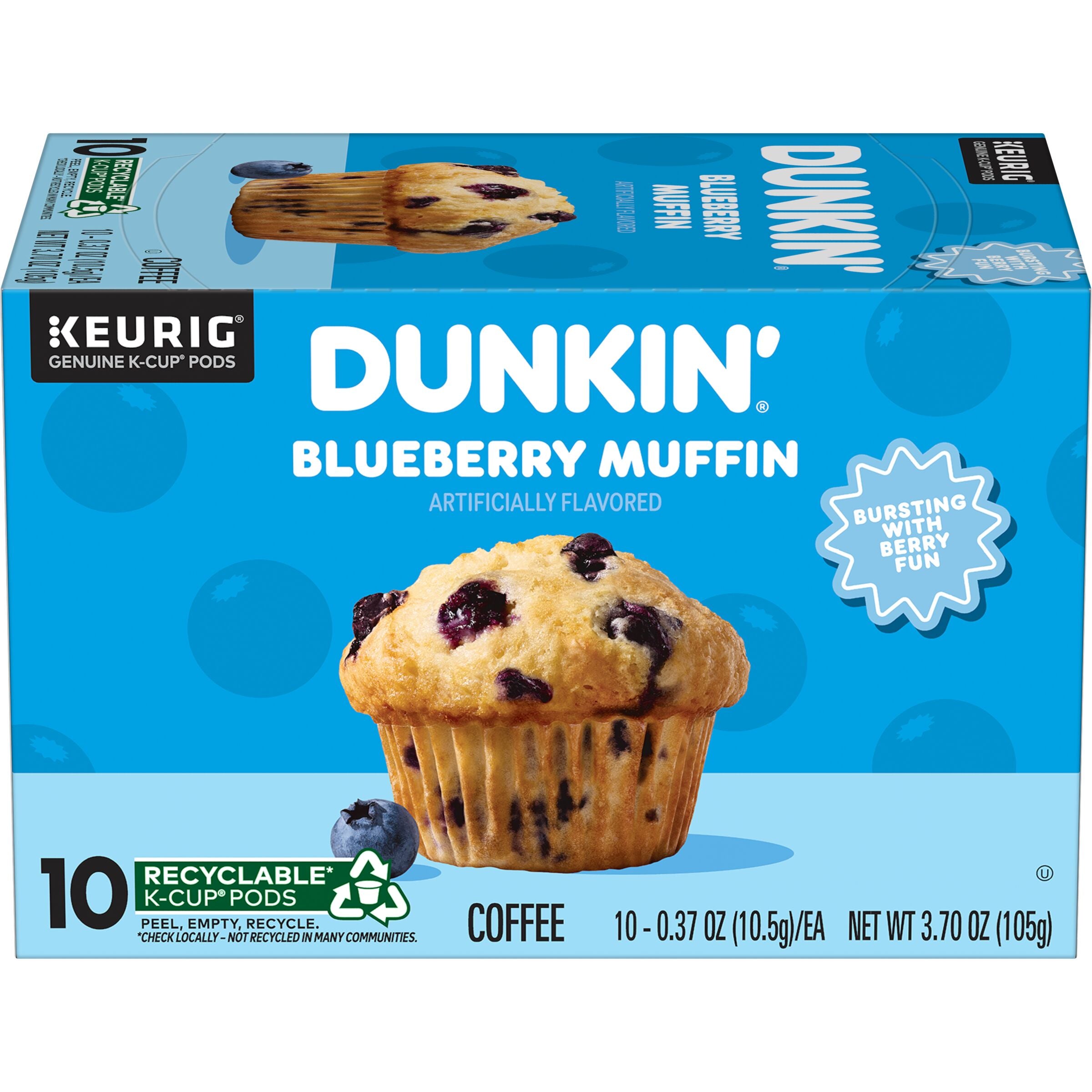 Dunkin' Blueberry Muffin Flavored Coffee, K-Cup Pods