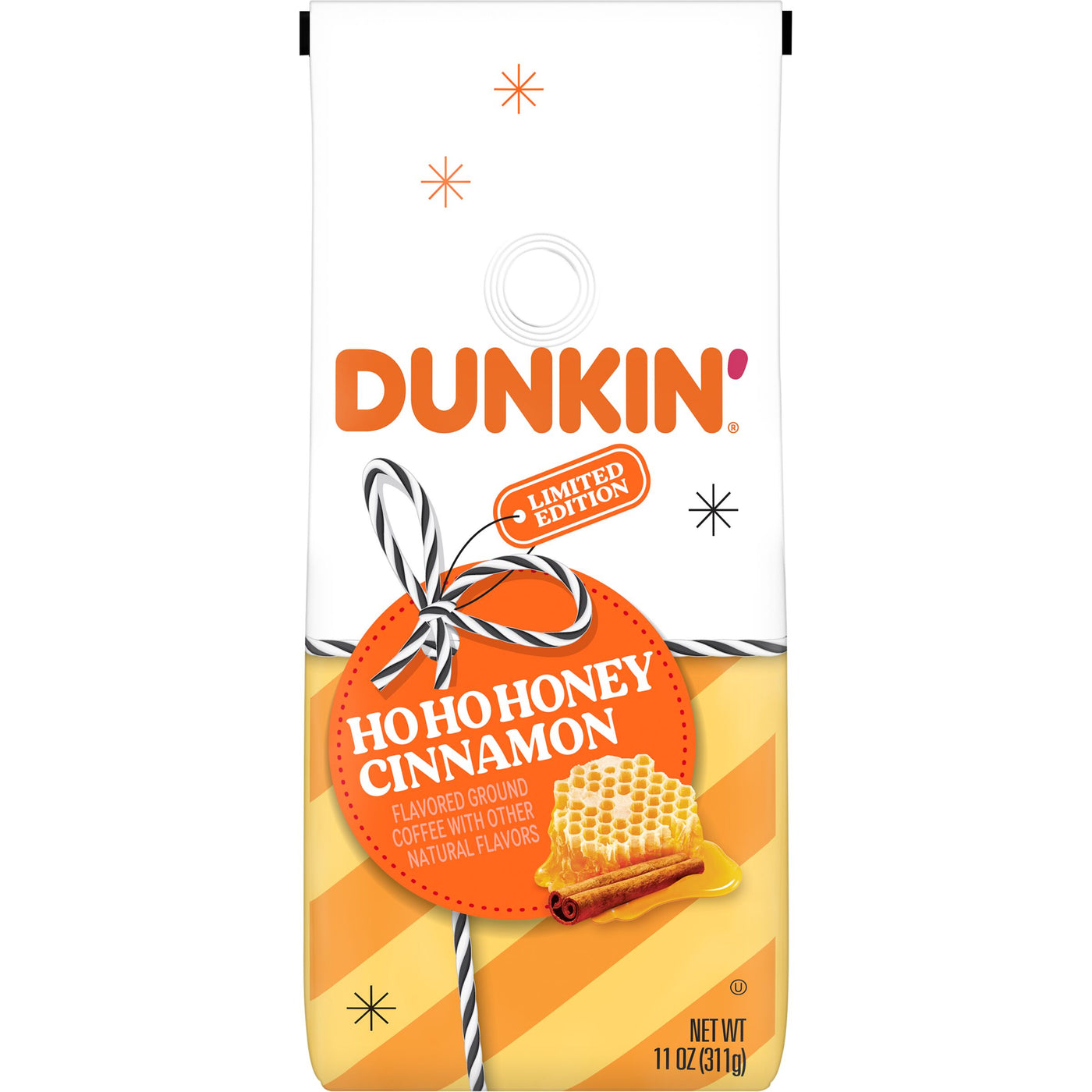 Dunkin' Ho Ho Honey Cinnamon Flavored Ground Coffee, 11 oz