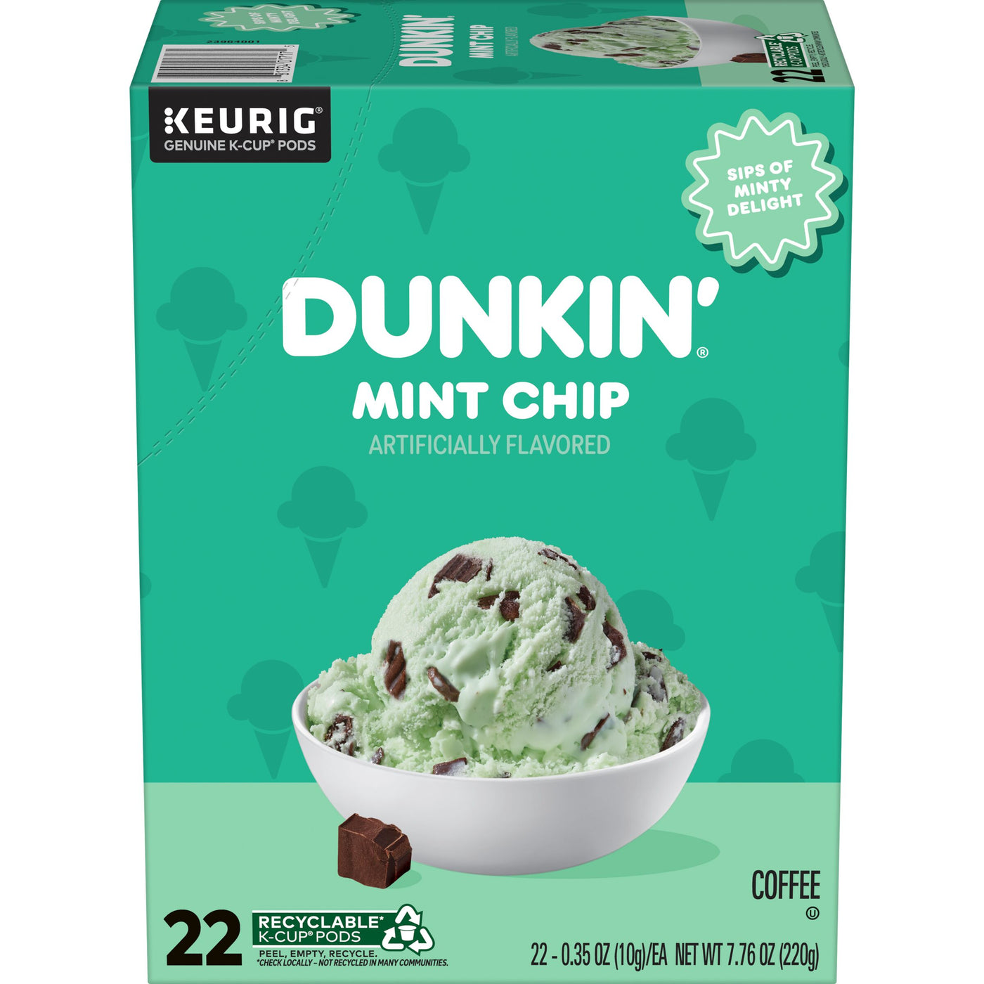 Dunkin’ Mint Chip Artificially Flavored Coffee, Keurig K-Cup Pods