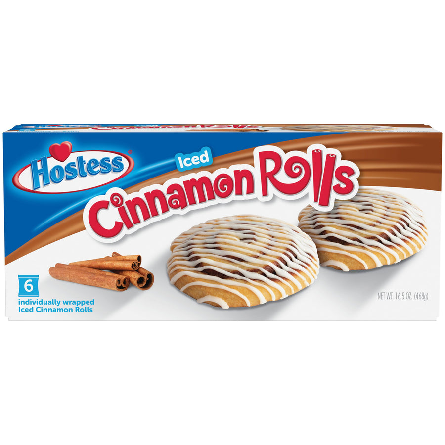Hostess Iced Cinnamon Rolls, 6 Count , 16.50 oz