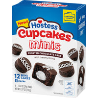 Hostess Cupcakes Minis, Chocolate Snack Cakes, 6 count, Angled Product View