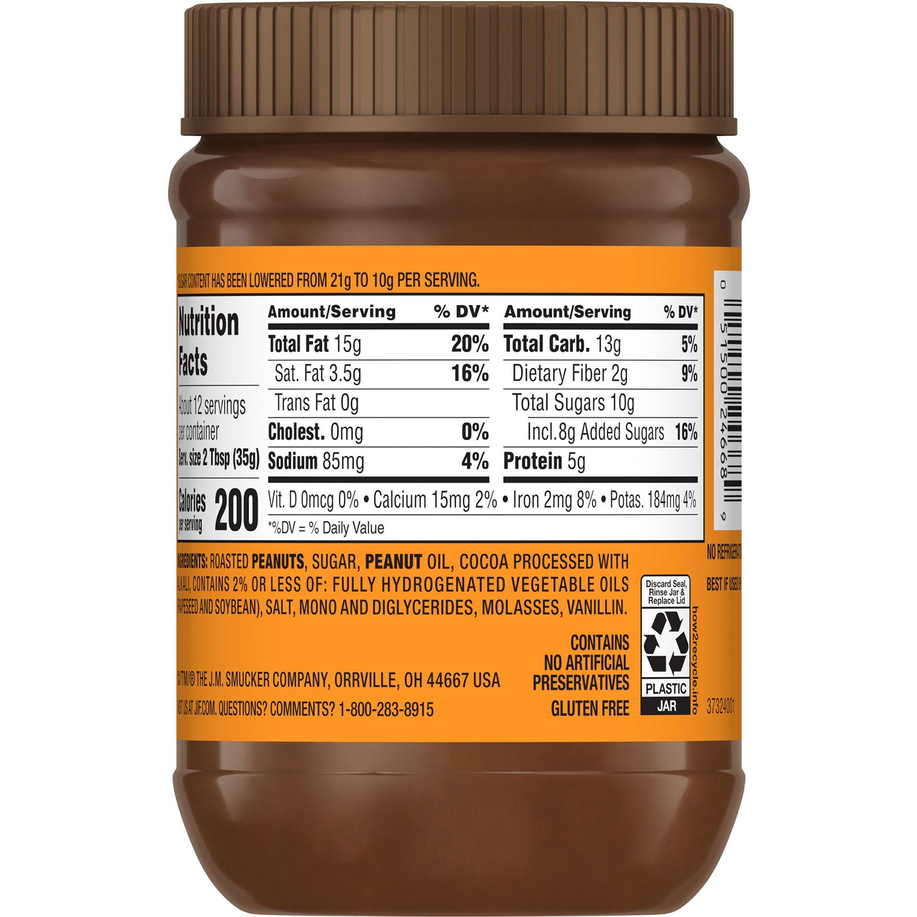 Jif Peanut Butter And Chocolate Flavored Spread 15 Oz The J M jif-peanut-butter-and-chocolate-flavored-spread-15-oz-the-j-m