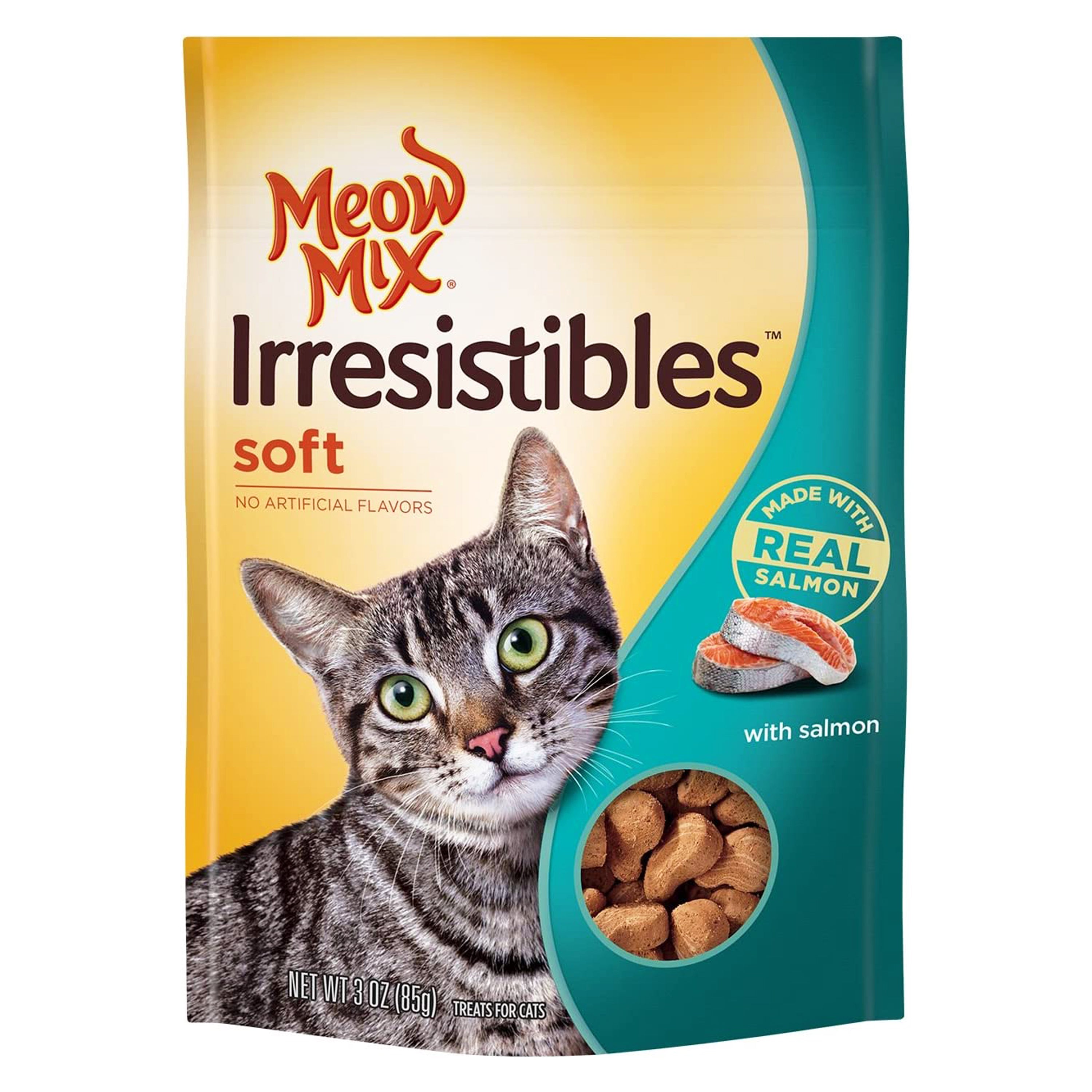 Meow Mix Irresistibles, Soft Cat Treats With Salmon, 3 oz