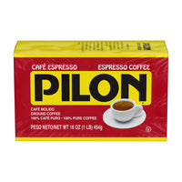 Cafe Pilon Espresso, Ground Coffee Brick, 16 oz, Front
