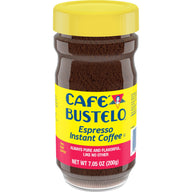 Cafe Bustelo Espresso Style Dark Roast, Instant Coffee Jar