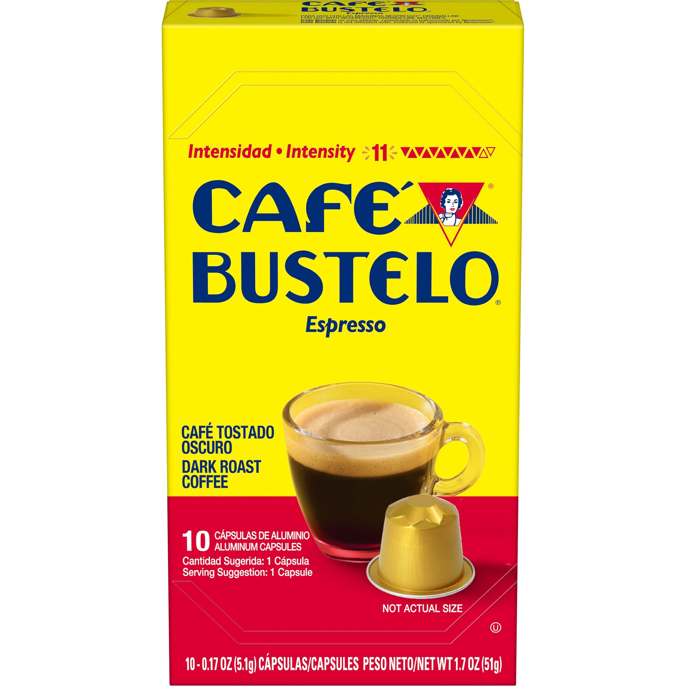Cafe Bustelo Espresso Capsules, 10 Count