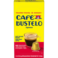 Cafe Bustelo Espresso Capsules, 10 Count, Front