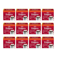 Folgers Coffee Singles Classic Roast Coffee Bags, 12 Pack - BEST IF USED BY 8-21-24