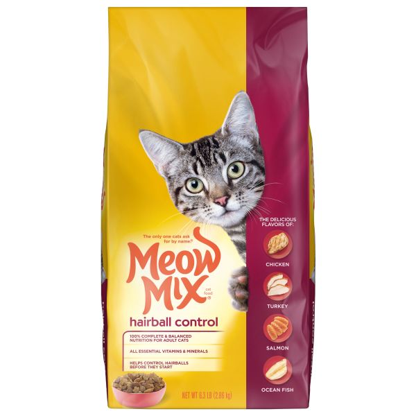 Meow Mix Hairball Control Cat Food, 6.3 lb