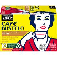 Cafe Bustelo Cafe con Leche, K-Cup Pods, 10 count, Front