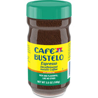 Cafe Bustelo Decaf Espresso Style, Instant Coffee Jar, 3.5 oz, Front