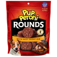 Pup-Peroni Rounds Dog Treats with Beef Short Rib, 5 oz, Front