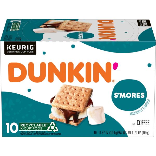 Dunkin' S'mores Flavored Coffee, K-Cup Pods