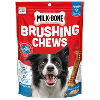 Milk-Bone Brushing Chews Daily Dental Dog Treats, Small-Medium, 9 Count