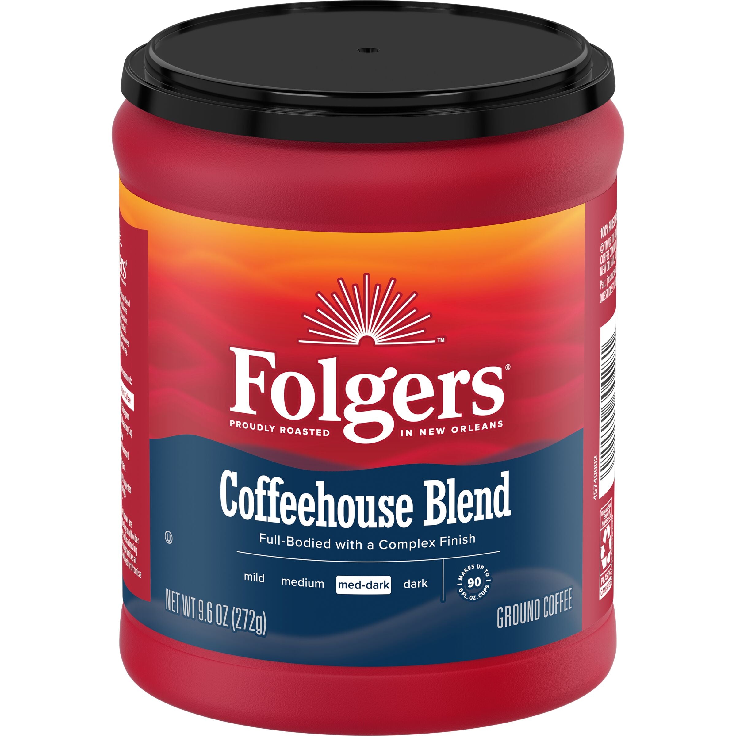 Folgers Coffeehouse Blend, Medium-Dark Roast, Ground Coffee