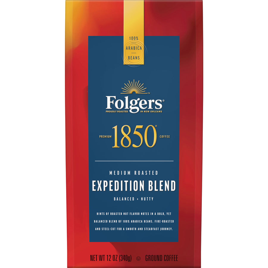 1850 Expedition Blend, Medium Roast, Ground Coffee Bag, 12 oz