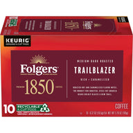 1850 Trailblazer, Medium-Dark Roast Coffee, K-Cup Pods, 10 Count