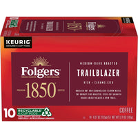 1850 Trailblazer, Medium-Dark Roast Coffee, K-Cup Pods, 10 Count, Front