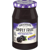 Smucker's Simply Fruit Seedless Blackberry Fruit Spread, 10 oz, Front