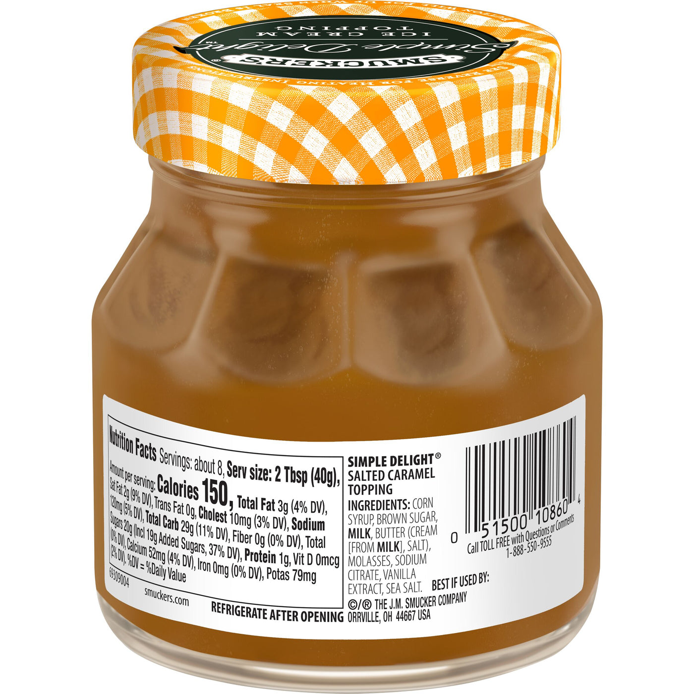 Smucker's Simple Delight Salted Caramel Topping, 11.5 oz