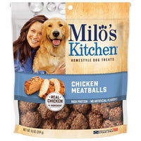 Milo's Kitchen Chicken Meatballs Dog Treats, 10 oz, Front