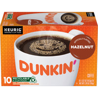 Dunkin' Hazelnut Flavored Coffee, K-Cup Pods, 10 count, Front