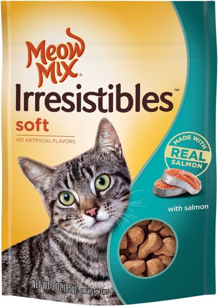 Meow Mix Irresistibles, Soft Cat Treats With Salmon, 3 oz