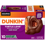 Dunkin' Turtle Love Flavored Coffee, K-Cup Pods, 10 Count