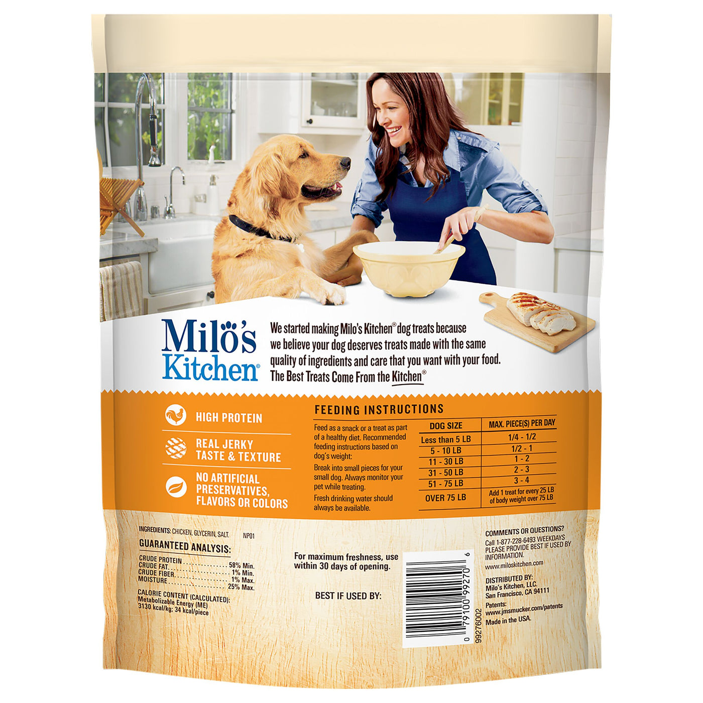Milo's Kitchen Simply Chicken Jerky Dog Treats, 12.5 oz