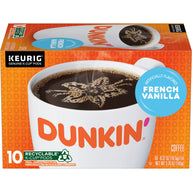 Dunkin' French Vanilla Flavored Coffee, K-Cup Pods
