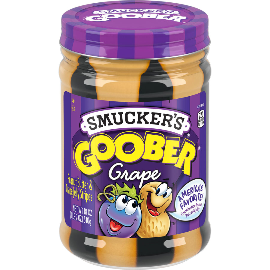 Smucker's Goober Peanut Butter and Grape Jelly Stripes, 18 oz