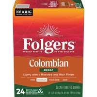 Folgers Colombian Decaf, Medium Roast Coffee, K-Cup Pods